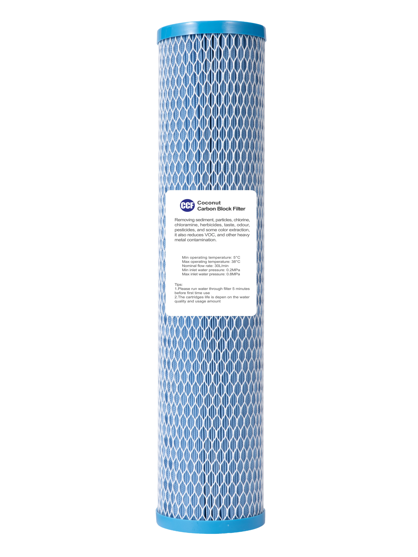 HydroSteel Clarity sub-micron carbon block filter for cryptosporidium removal